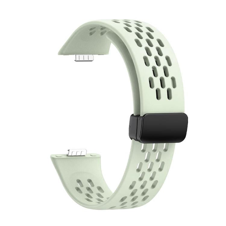 For Huawei Watch Fit4 Pro / Fit4 / Fit3 xDfind Hole Style Magnetic Black Buckle Silicone Watch Band