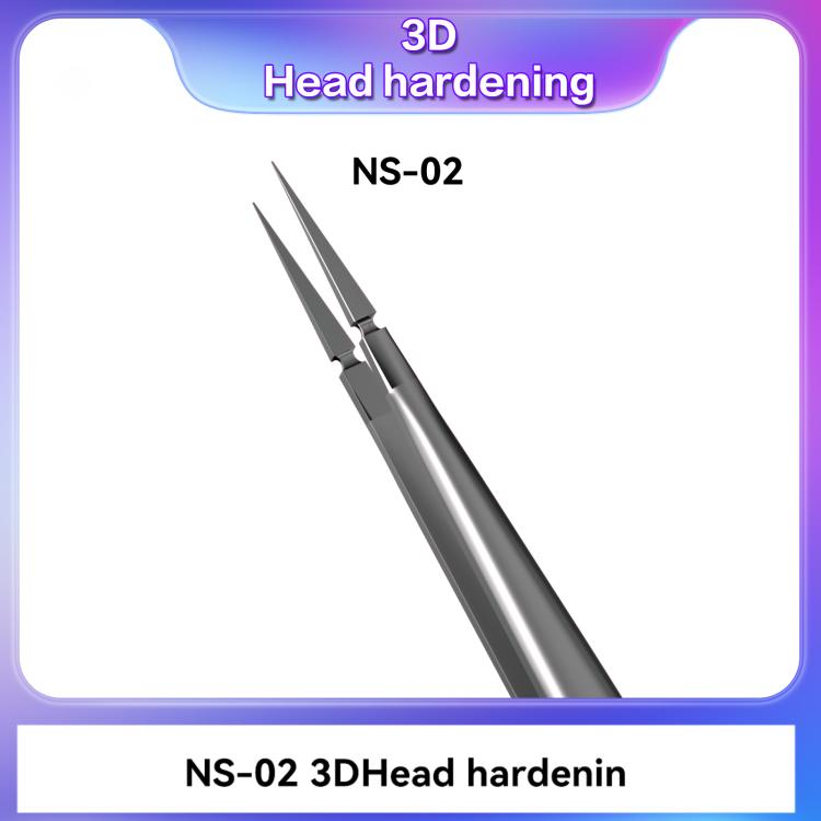 i2C NS Series Super Alloy High Precision Stainless Steel Super Hard Extra Tip Flying Wire Tweezers, Model:NS-02 Extra Hard Type