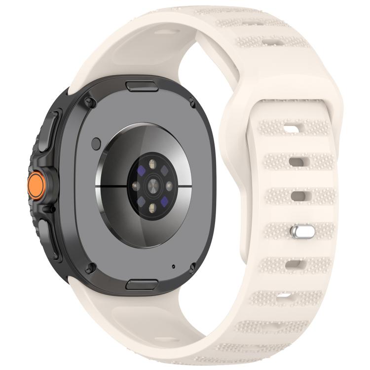 For Samsung Galaxy Watch Ultra/Ultra 2025 xDfind Round Dots Silver Stud Buckle Silicone Watch Band