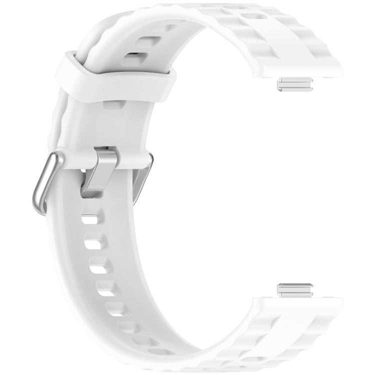 For Huawei Watch Fit4 Pro / Fit4 / Fit3 xDfind Silver Buckle Solid Color Silicone Watch Band