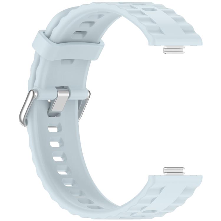 For Huawei Watch Fit4 Pro / Fit4 / Fit3 xDfind Silver Buckle Solid Color Silicone Watch Band