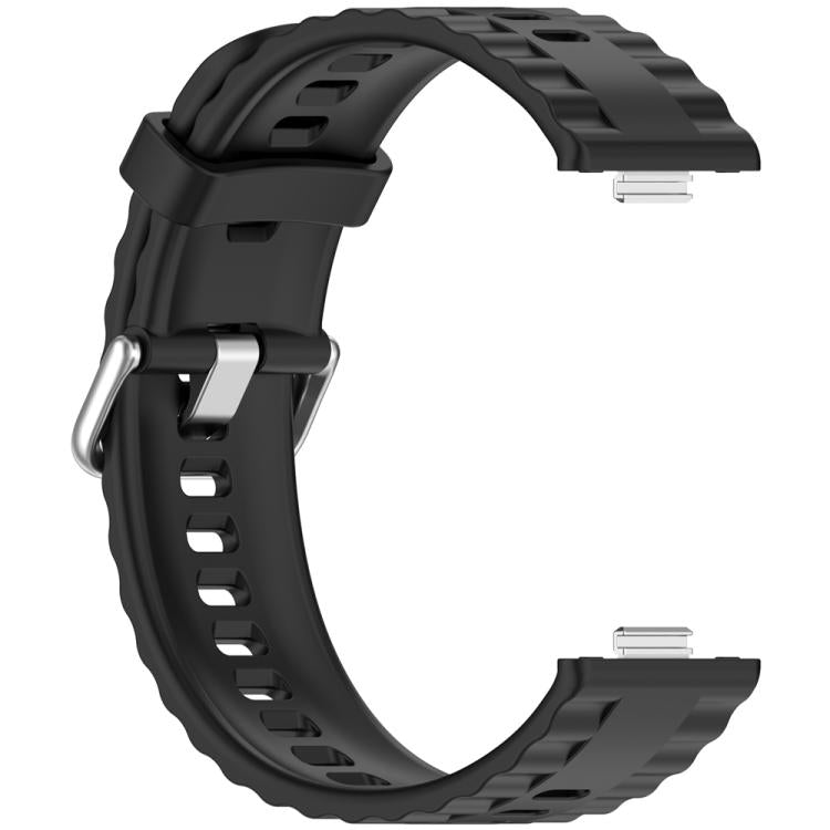 For Huawei Watch Fit4 Pro / Fit4 / Fit3 xDfind Silver Buckle Solid Color Silicone Watch Band