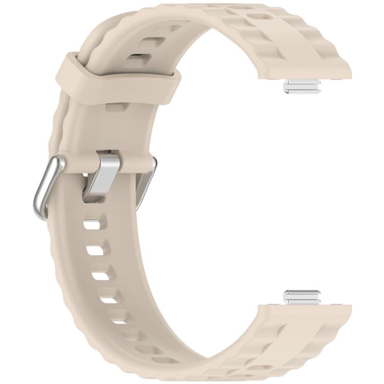 For Huawei Watch Fit4 Pro / Fit4 / Fit3 xDfind Silver Buckle Solid Color Silicone Watch Band