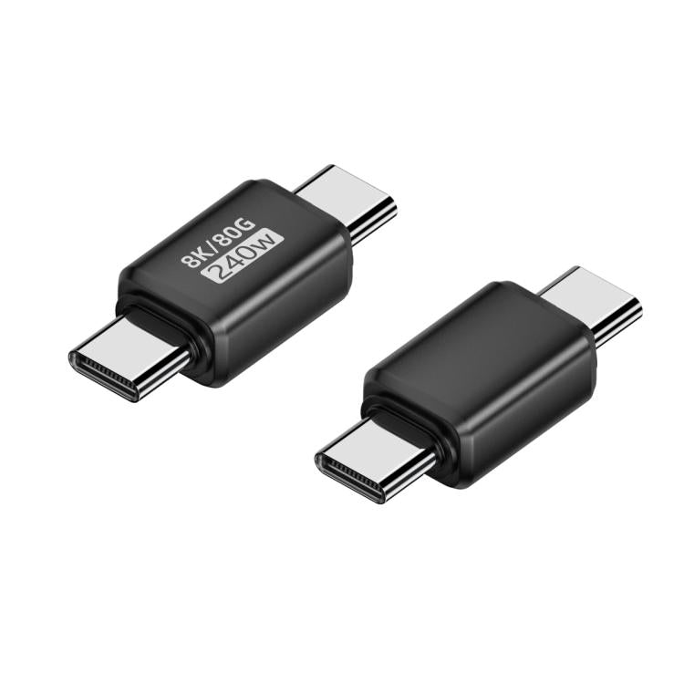 240W 80Gbps Type-C Full Function Adapter, Model:Straight Head Male to Male