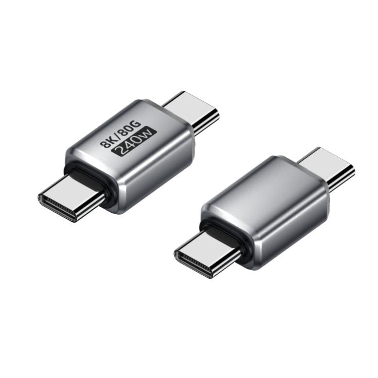 240W 80Gbps Type-C Full Function Adapter, Model:Straight Head Male to Male