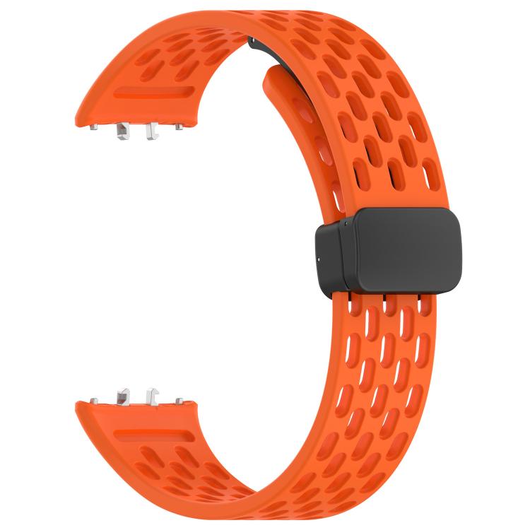 For Galaxy Fit3 xDfind Hole Style Magnetic Black Buckle Silicone Watch Band
