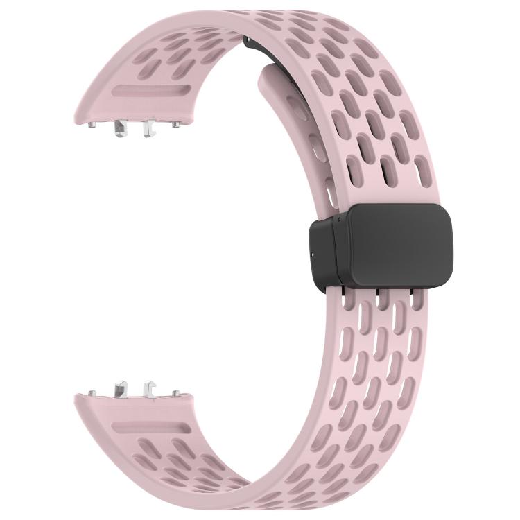 For Galaxy Fit3 xDfind Hole Style Magnetic Black Buckle Silicone Watch Band