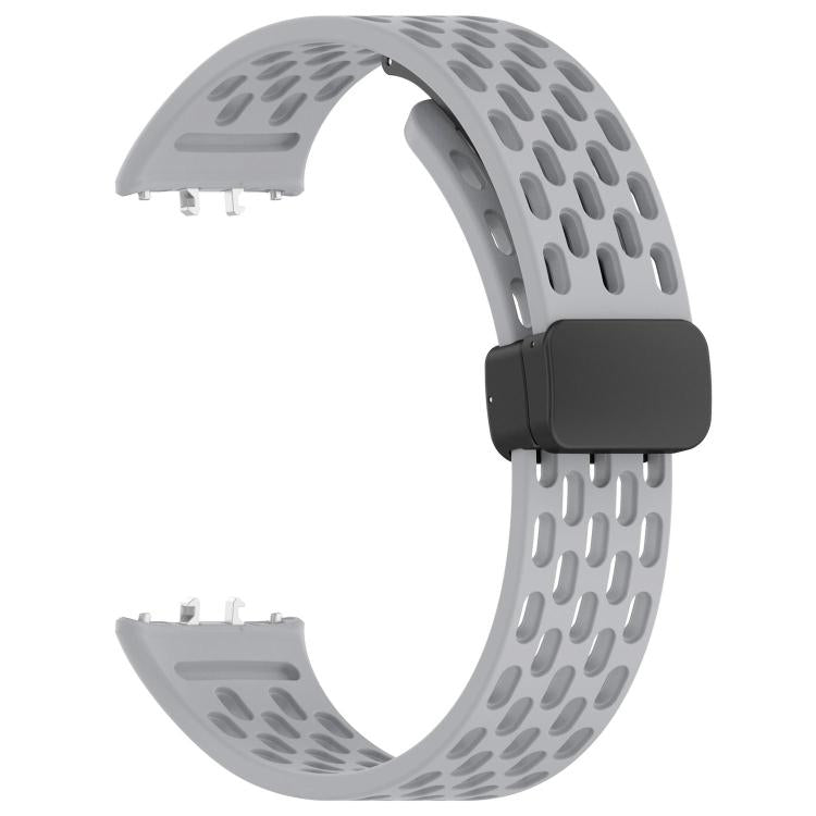 For Galaxy Fit3 xDfind Hole Style Magnetic Black Buckle Silicone Watch Band