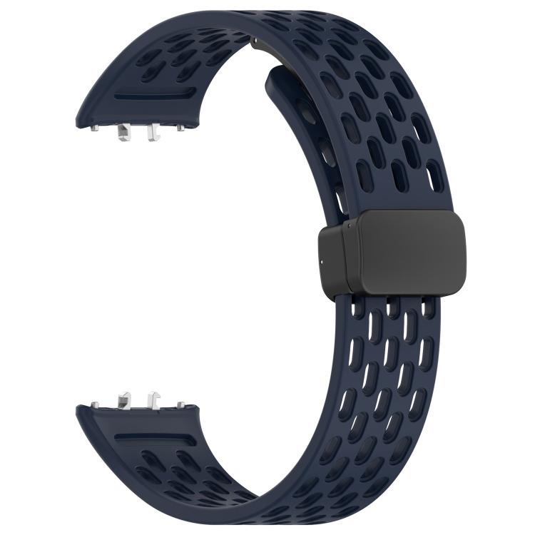 For Galaxy Fit3 xDfind Hole Style Magnetic Black Buckle Silicone Watch Band
