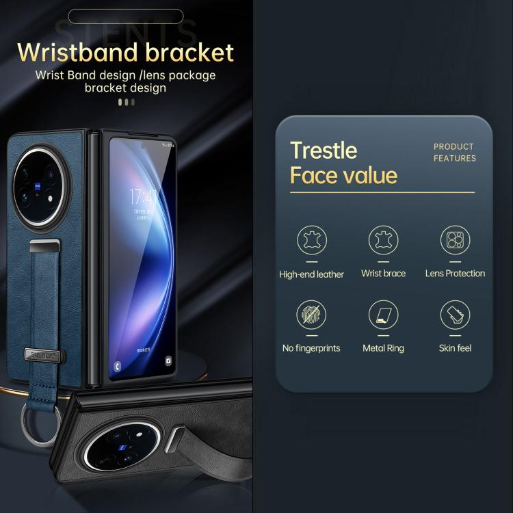 For vivo X Fold5 SULADA PC Hybrid Leather Texture Skin Feel Shockproof Phone Case