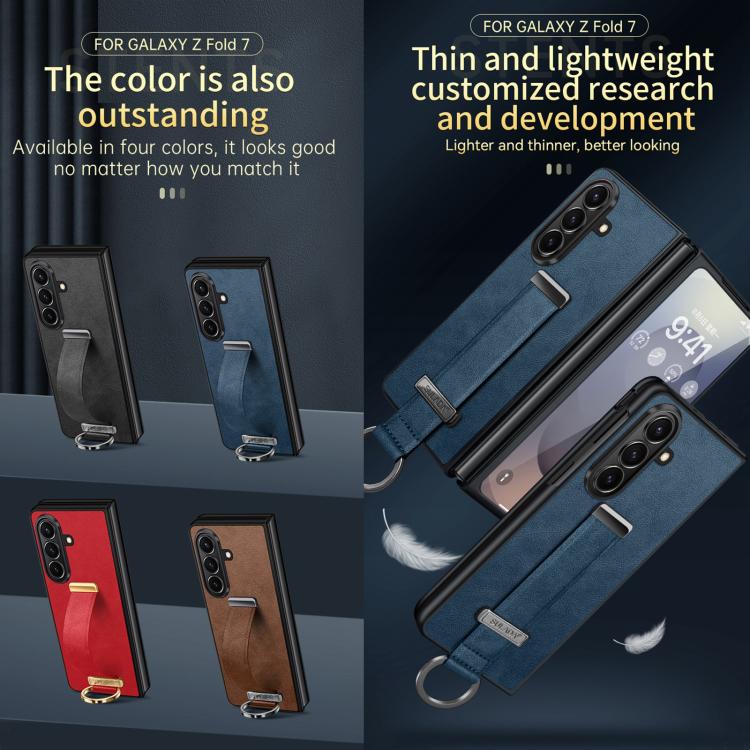 For Samsung Galaxy Z Fold7 5G SULADA PC Hybrid Leather Texture Skin Feel Shockproof Phone Case