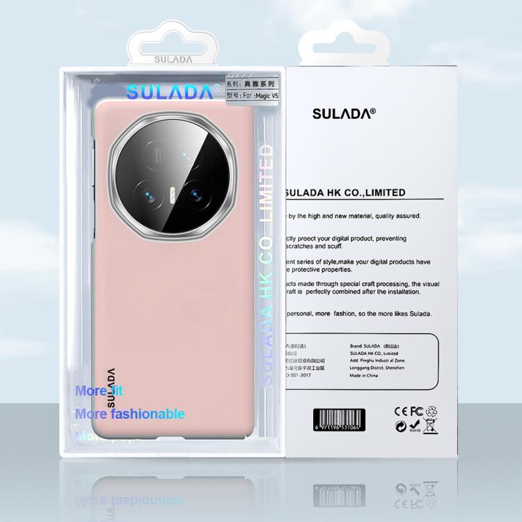 For Honor Magic V5 SULADA Skin Feel Liquid Leather Shockproof Phone Case