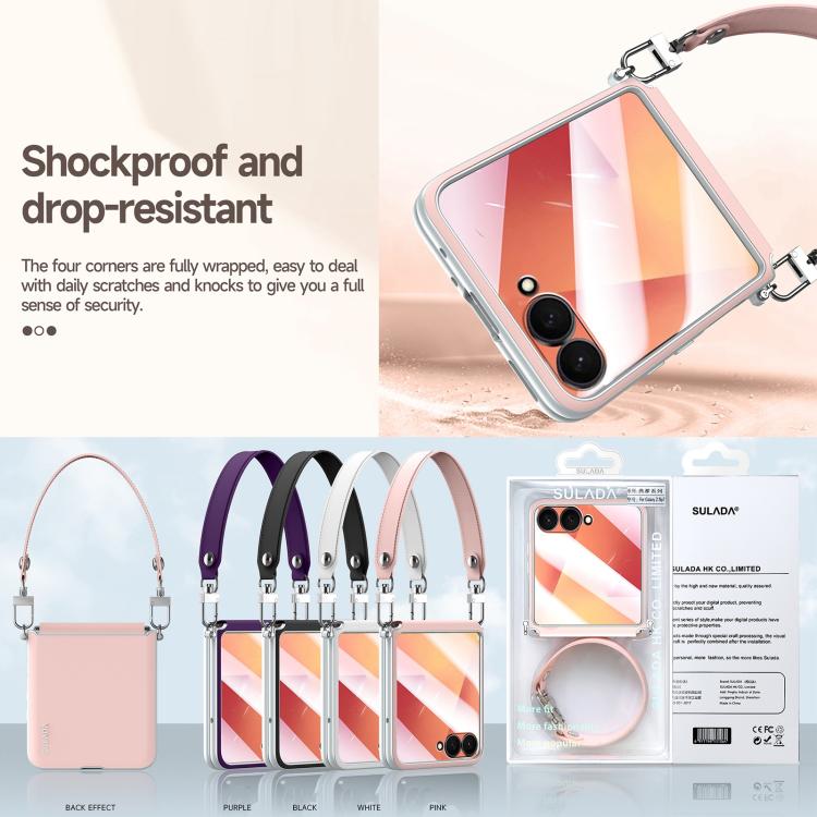 For Samsung Galaxy Z Flip7 5G SULADA Skin Feel Liquid Leather Shockproof Phone Case