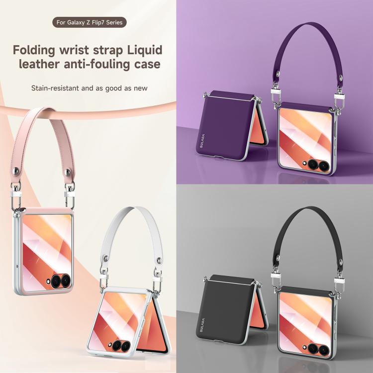 For Samsung Galaxy Z Flip7 5G SULADA Skin Feel Liquid Leather Shockproof Phone Case