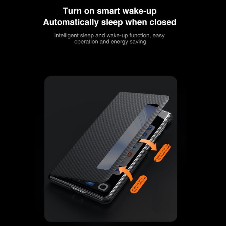 For vivo X Fold5 SULADA Kevlar 600D Texture Smart Window Leather Phone Case