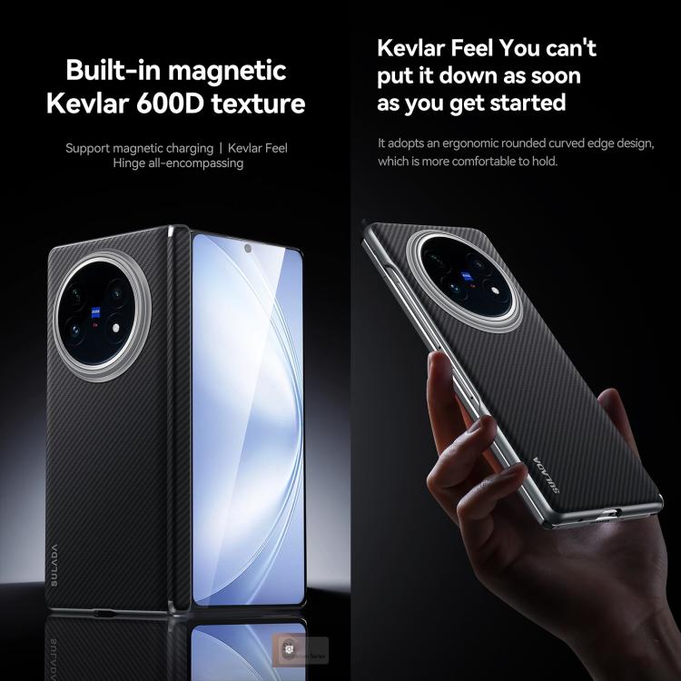 For vivo X Fold5 SULADA 600D Kevlar Texture PC Shockproof Phone Case