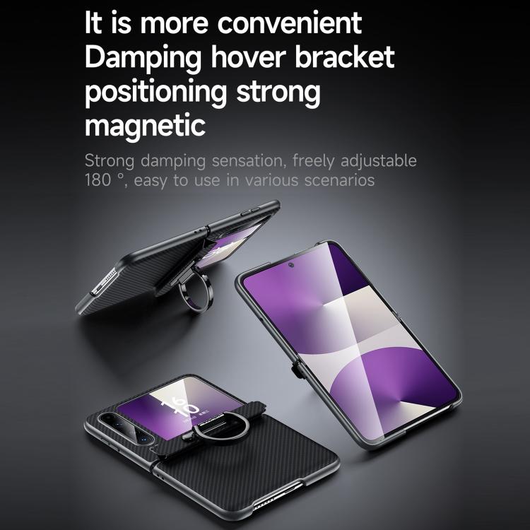 For Huawei Pura X SULADA 600D Kevlar Texture PC Shockproof Phone Case with Rng Holder