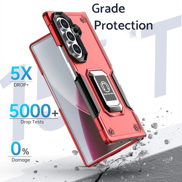 For Samsung Galaxy Z Fold7 Non-slip Shockproof Armor Phone Case with Ring Holder