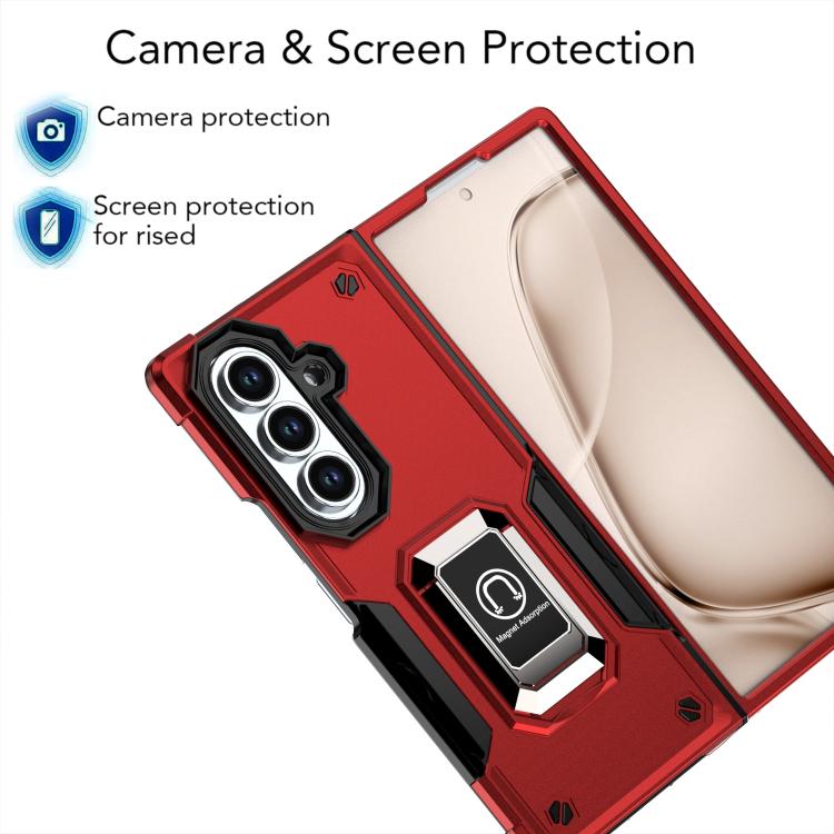 For Samsung Galaxy Z Fold7 Non-slip Shockproof Armor Phone Case with Ring Holder