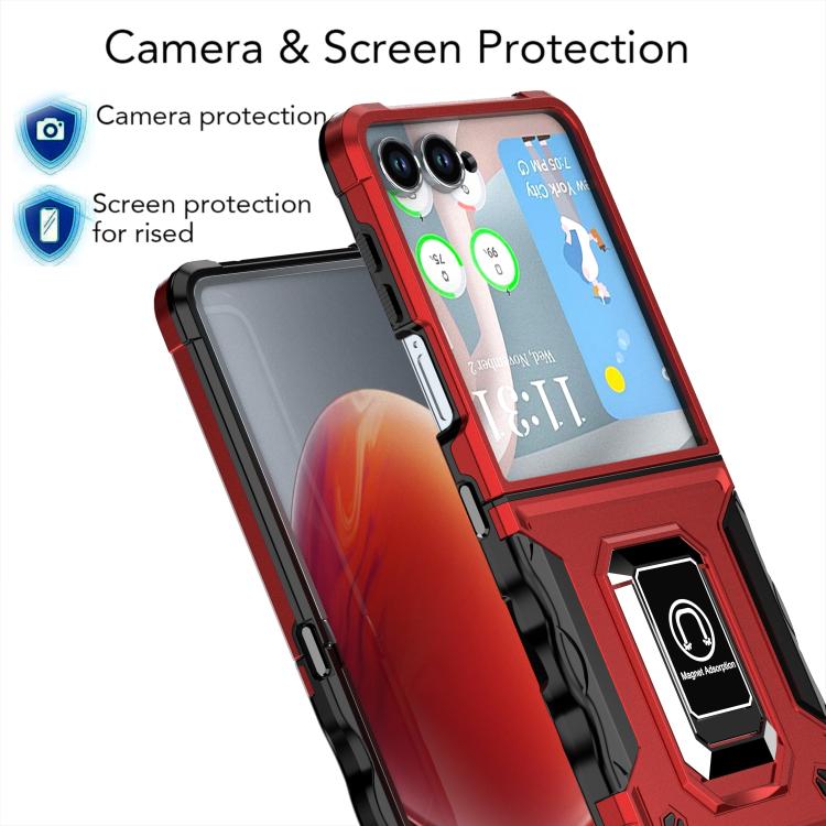 For Samsung Galaxy Z Flip7 Non-slip Shockproof Armor Phone Case with Ring Holder