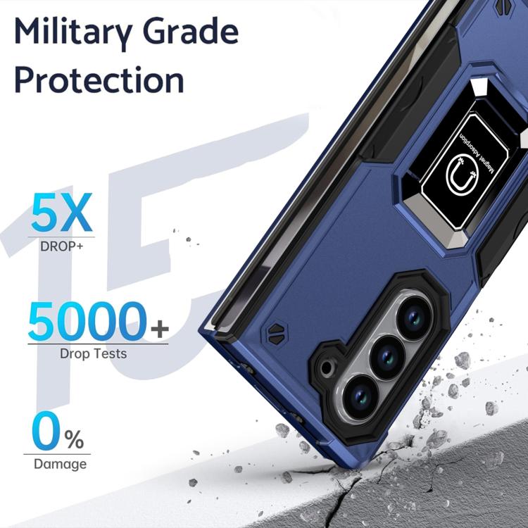 For Samsung Galaxy Z Fold6 Non-slip Shockproof Armor Phone Case with Ring Holder