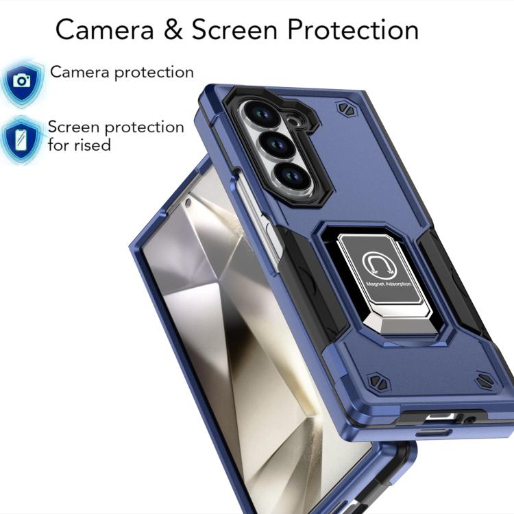 For Samsung Galaxy Z Fold6 Non-slip Shockproof Armor Phone Case with Ring Holder