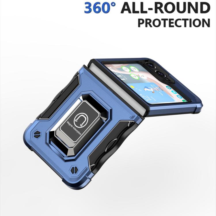 For Samsung Galaxy Z Flip6 Non-slip Shockproof Armor Phone Case with Ring Holder