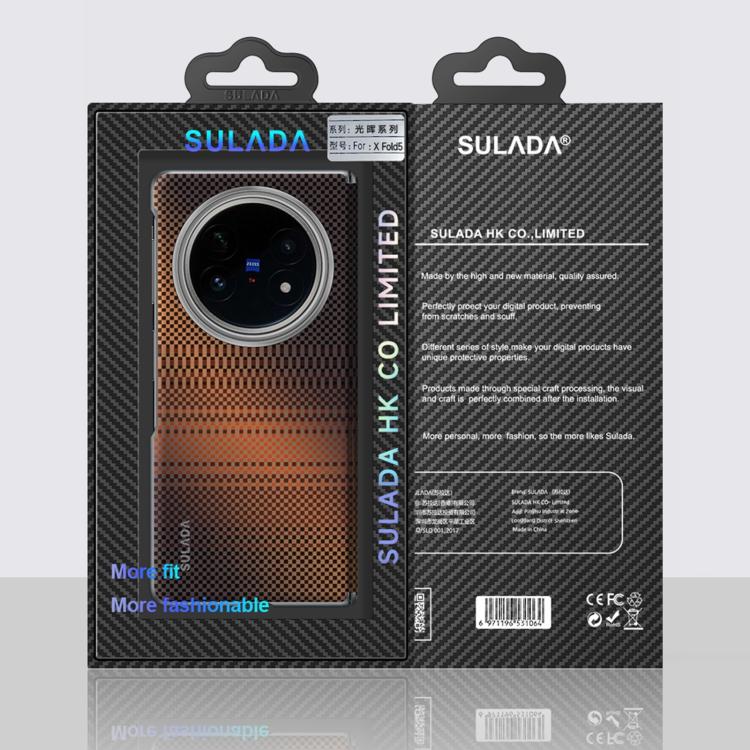 For vivo X Fold5 SULADA Kevlar Woven Texture Magnetic Leather Phone Case