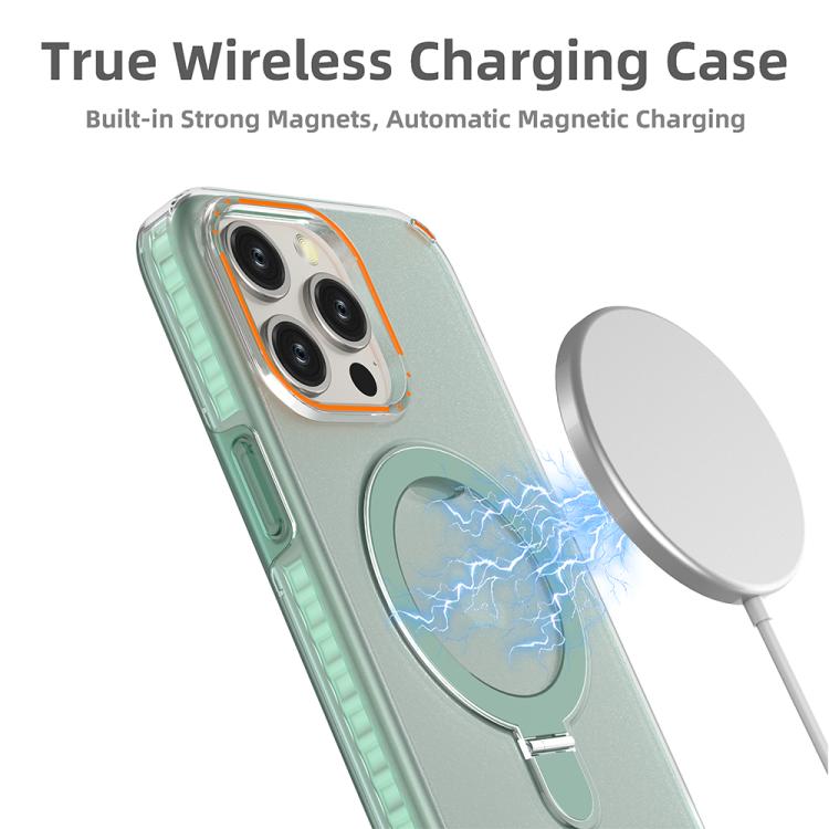 For iPhone 15 Pro Max Colorful 2 in 1 MagSafe Ring Holder Phone Case
