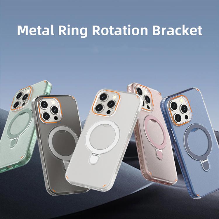 For iPhone 15 Pro Max Colorful 2 in 1 MagSafe Ring Holder Phone Case