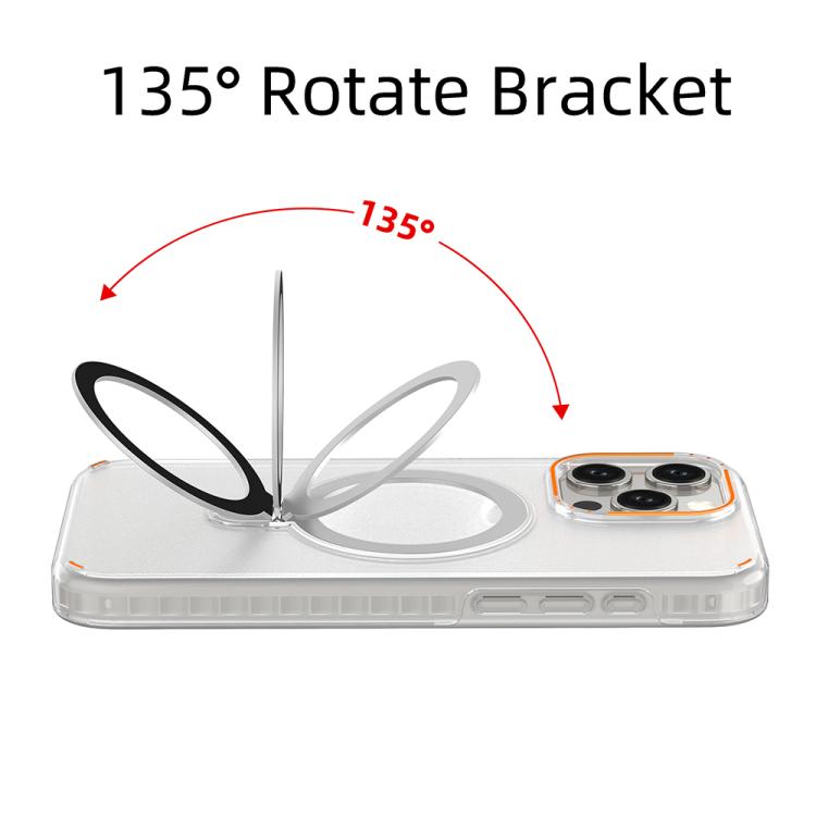 For iPhone 15 Pro Max Colorful 2 in 1 MagSafe Ring Holder Phone Case