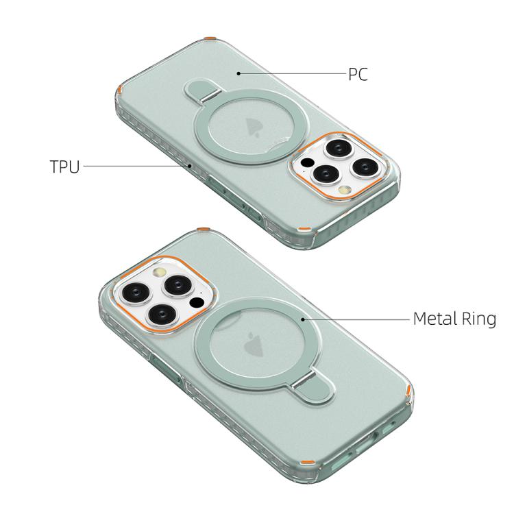 For iPhone 15 Pro Colorful 2 in 1 MagSafe Ring Holder Phone Case