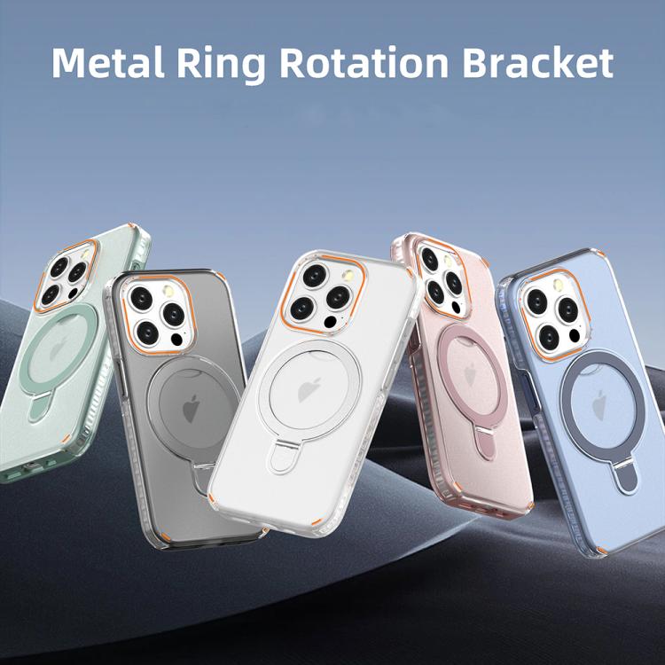 For iPhone 15 Pro Colorful 2 in 1 MagSafe Ring Holder Phone Case