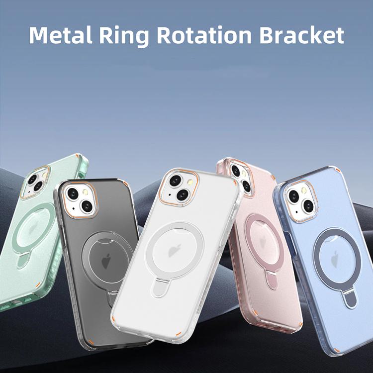 For iPhone 15 Plus Colorful 2 in 1 MagSafe Ring Holder Phone Case