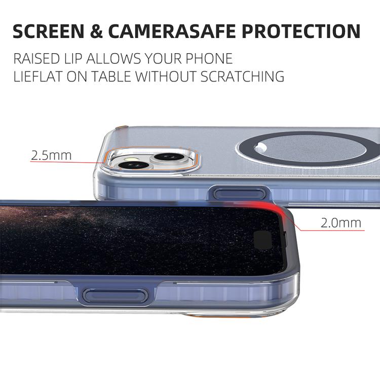 For iPhone 15 Plus Colorful 2 in 1 MagSafe Ring Holder Phone Case