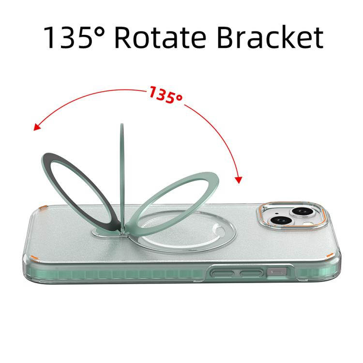 For iPhone 15 Plus Colorful 2 in 1 MagSafe Ring Holder Phone Case