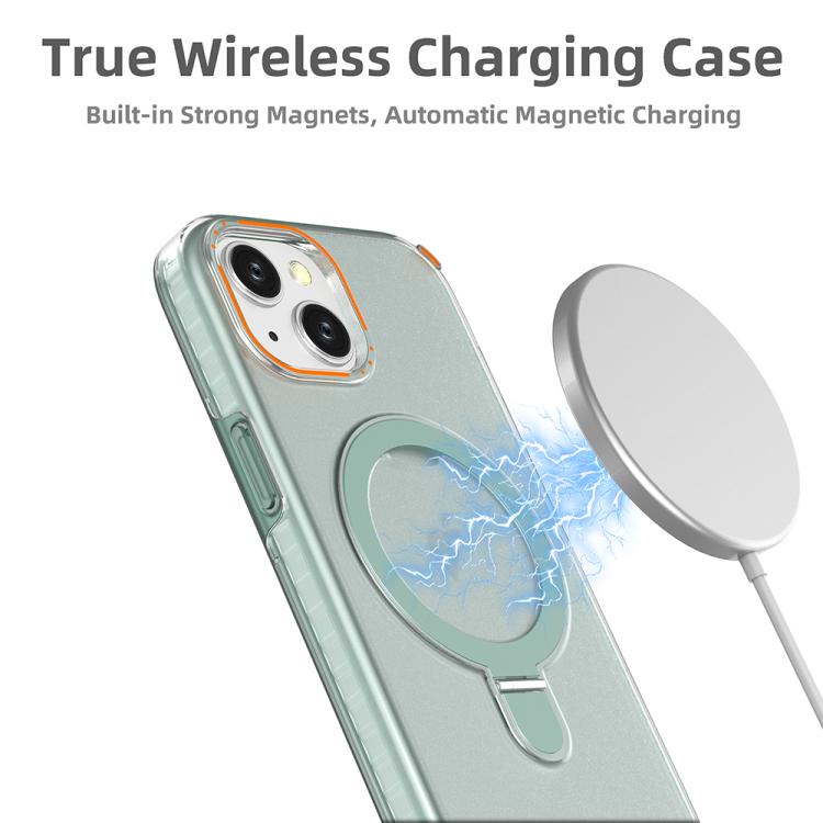 For iPhone 15 Colorful 2 in 1 MagSafe Ring Holder Phone Case