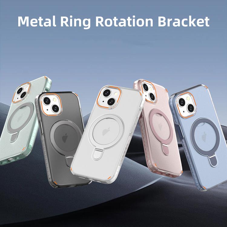 For iPhone 15 Colorful 2 in 1 MagSafe Ring Holder Phone Case