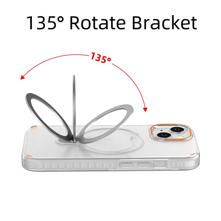 For iPhone 15 Colorful 2 in 1 MagSafe Ring Holder Phone Case