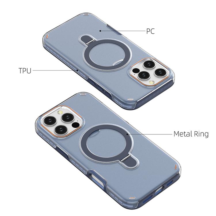 For iPhone 16 Pro Max Colorful 2 in 1 MagSafe Ring Holder Phone Case