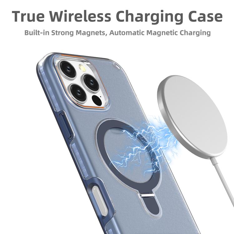 For iPhone 16 Pro Max Colorful 2 in 1 MagSafe Ring Holder Phone Case