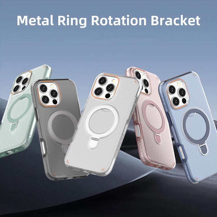 For iPhone 16 Pro Max Colorful 2 in 1 MagSafe Ring Holder Phone Case