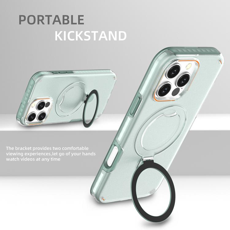 For iPhone 16 Pro Max Colorful 2 in 1 MagSafe Ring Holder Phone Case