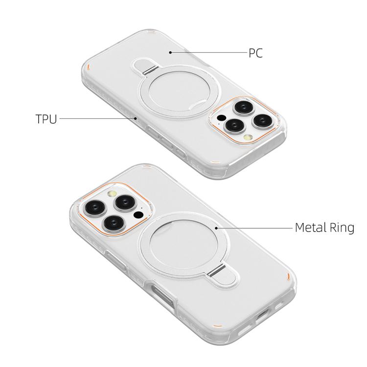 For iPhone 16 Pro Colorful 2 in 1 MagSafe Ring Holder Phone Case