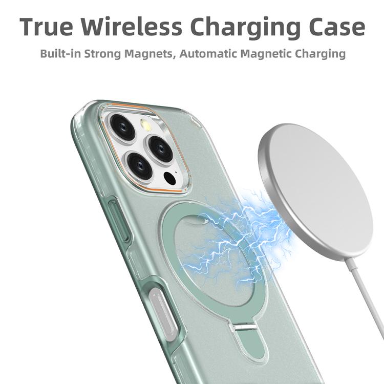 For iPhone 16 Pro Colorful 2 in 1 MagSafe Ring Holder Phone Case
