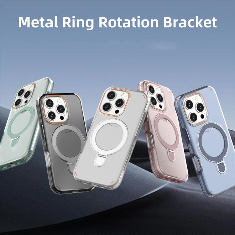 For iPhone 16 Pro Colorful 2 in 1 MagSafe Ring Holder Phone Case