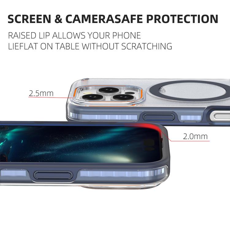 For iPhone 16 Pro Colorful 2 in 1 MagSafe Ring Holder Phone Case