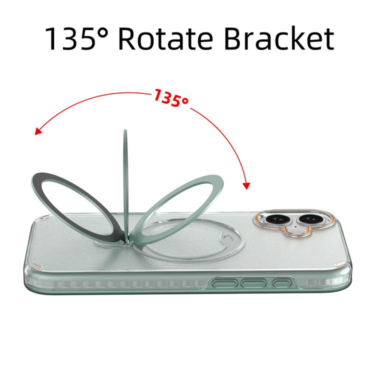 For iPhone 16 Plus Colorful 2 in 1 MagSafe Ring Holder Phone Case
