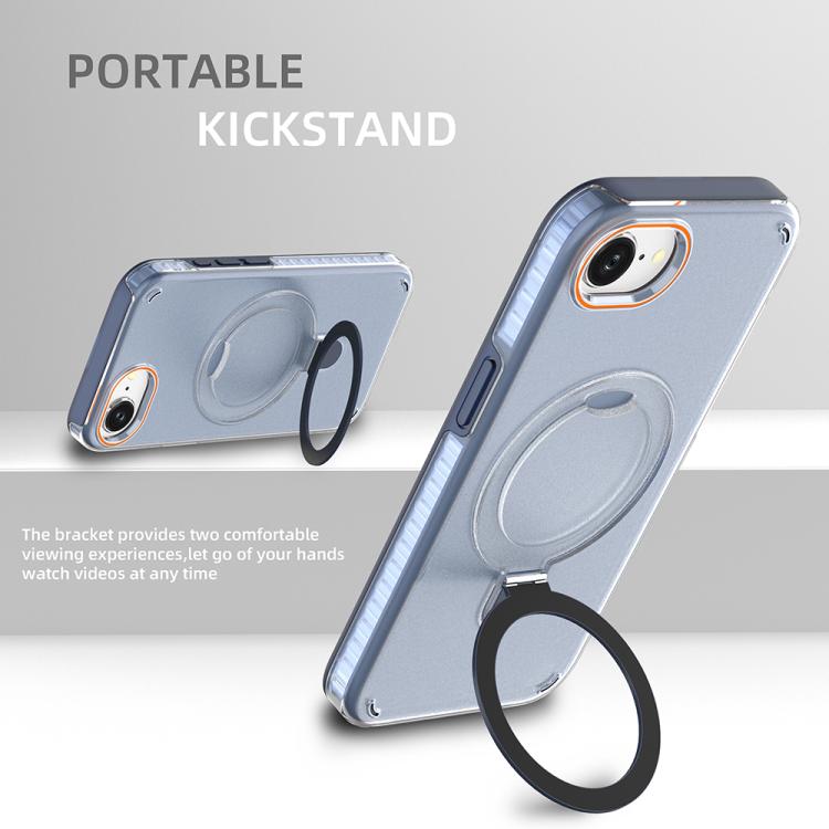 For iPhone 17e / 16e Colorful 2 in 1 MagSafe Ring Holder Phone Case