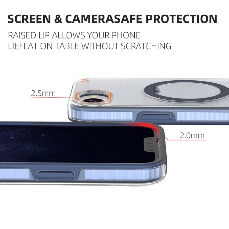 For iPhone 17e / 16e Colorful 2 in 1 MagSafe Ring Holder Phone Case